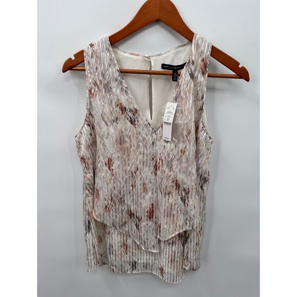 WHITE HOUSE BLACK MARKET NWT Adria Clip Jacquard Shell // S - Picture 4 of 9